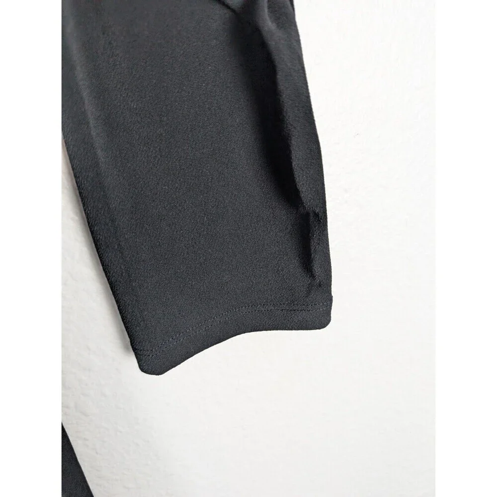Talbots Dress Black M Petite Classic Stretchy Midi Career Party Elegant‎ 152